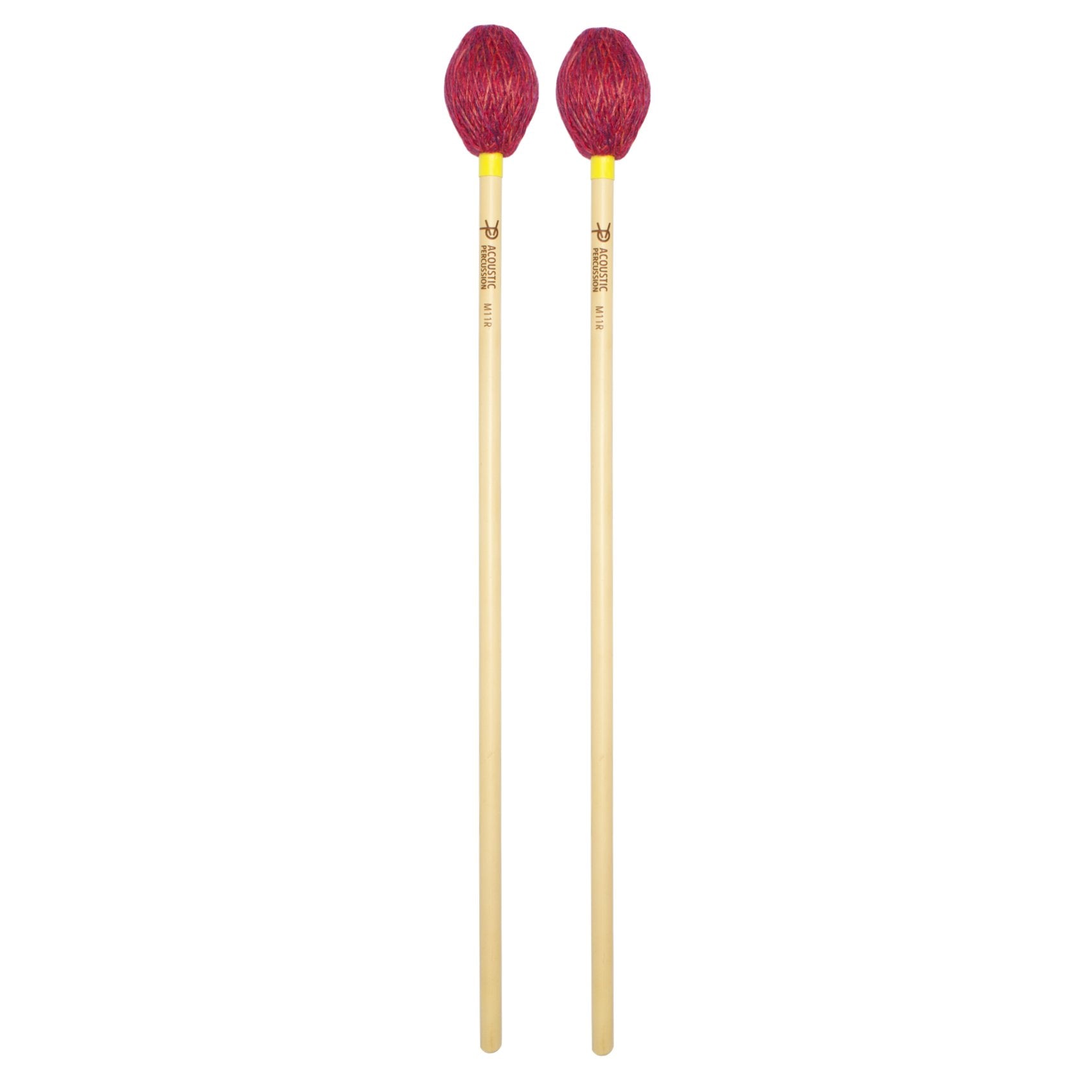 Acoustic Percussion M11 Mono-tonal Series Extra Hard Marimba Mallets - Maple ACO-M11