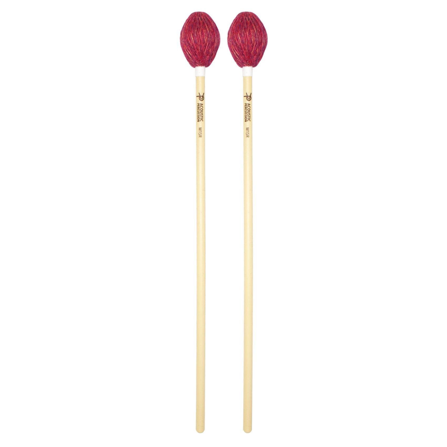 Acoustic Percussion M15 Mono-Tonal Series Soft Marimba Mallets - Maple ACO-M15