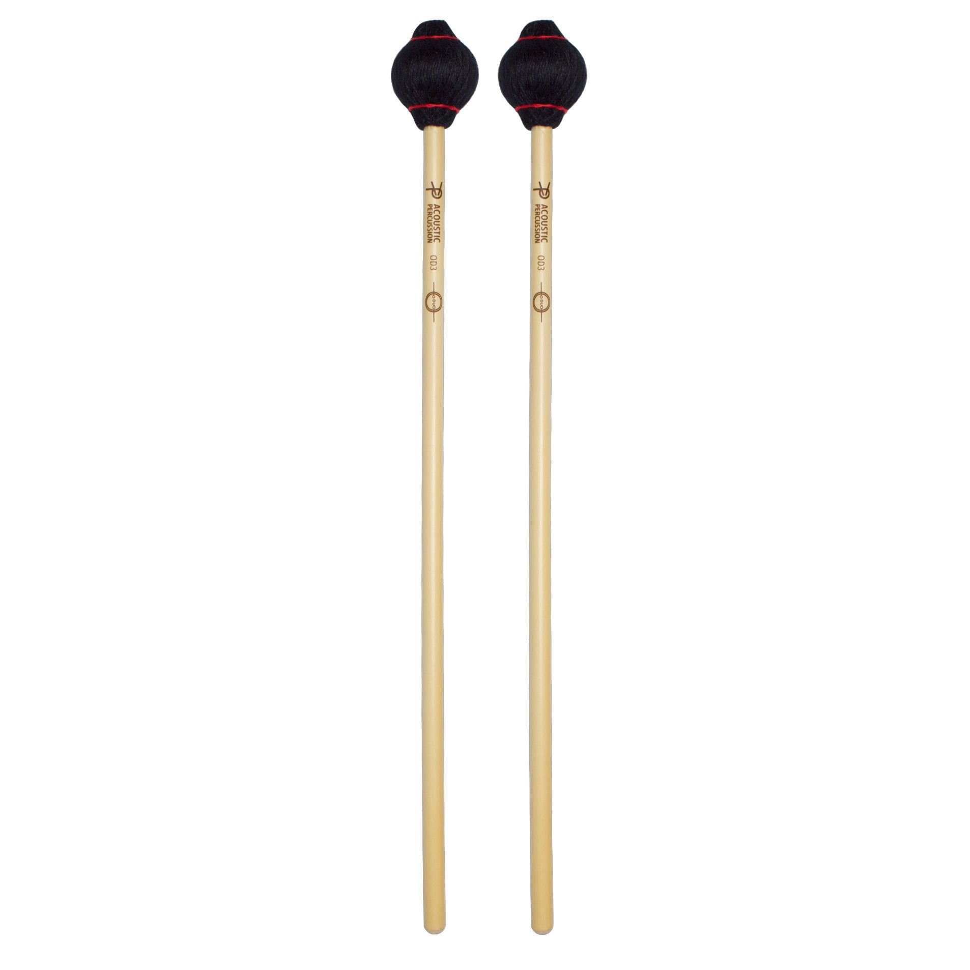 Acoustic Percussion O DUO Medium Soft Marimba & Vibraphone Mallets - Rattan ACO-OD3