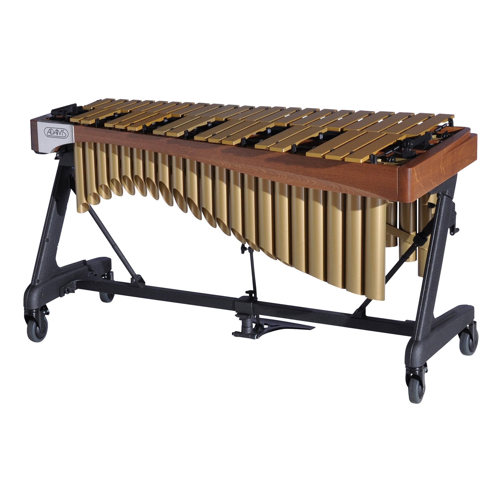 Adams Alpha Series 3 Octave Vibraphone, Gold Bars, w/Motor and Apex Frame Walnut Rails, Gold Resonators ADM-VAWA30G/9T3