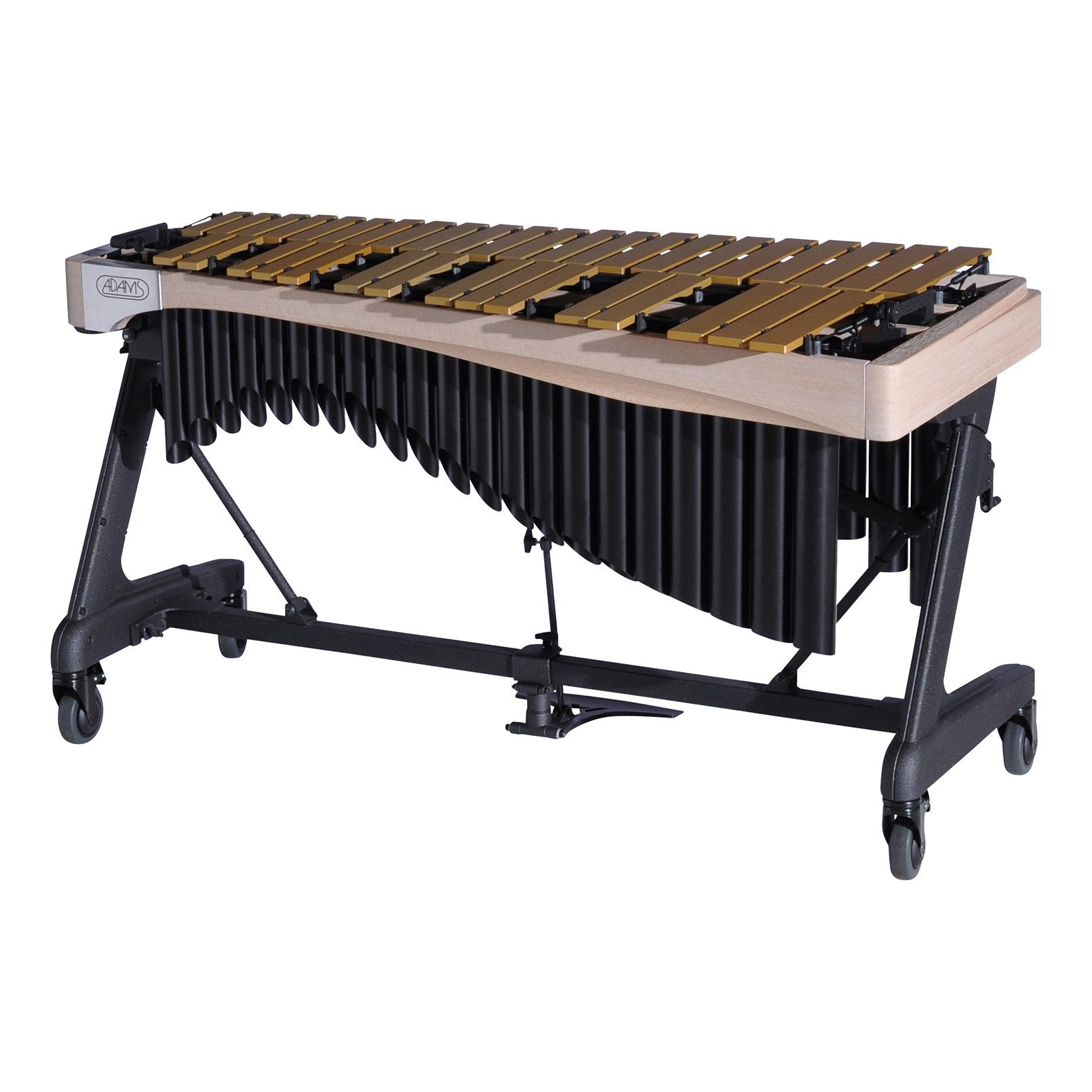 Adams Alpha Series 3 Octave Vibraphone, Gold Bars, w/Motor and Apex Frame White Wash Rails, Midnight Black Resonators ADM-VAWA30G/9W1