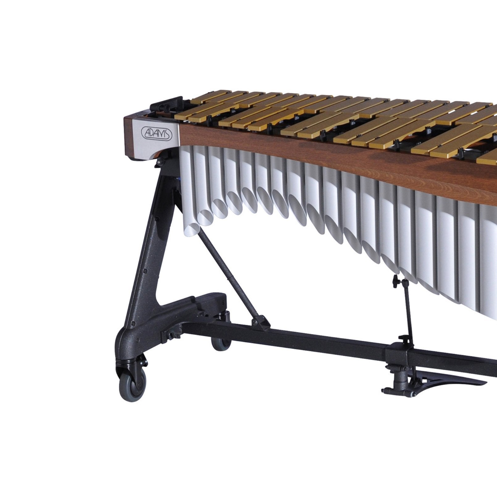 Adams Alpha Series 3.5 Octave Vibraphone, Gold Bars, w/Motor and Apex Frame Walnut Rails, Titanium Silver Resonators VAWA35G/9T5