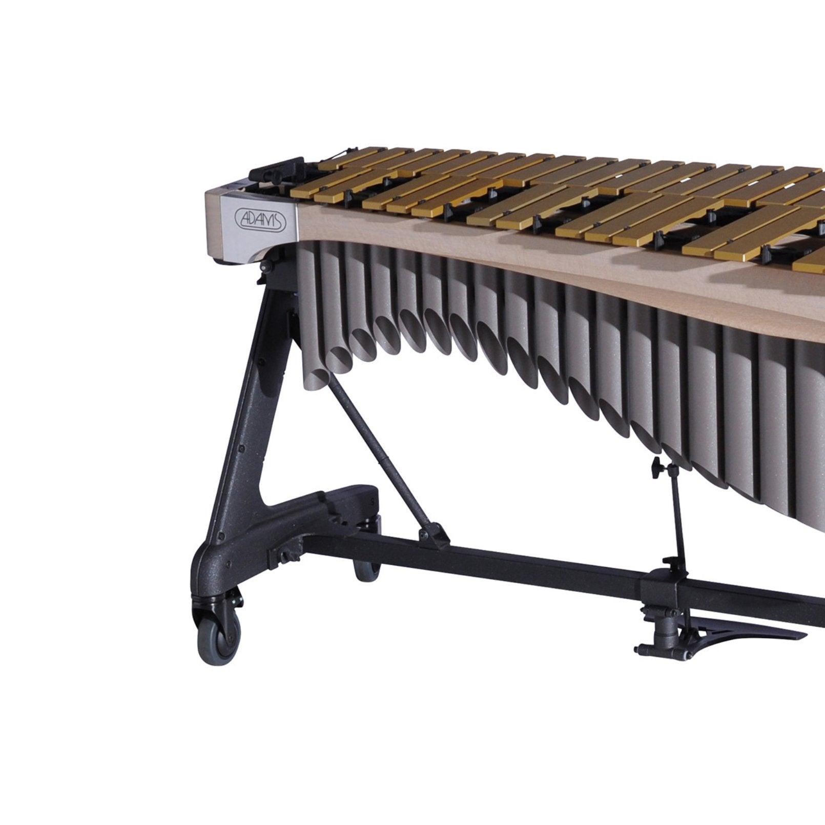 Adams Alpha Series 3.5 Octave Vibraphone, Gold Bars, w/Motor and Apex Frame White Wash Rails, Desert Resonators VAWA35G/9W2