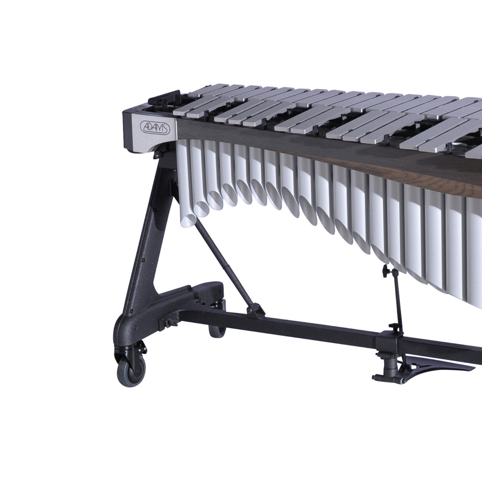 Adams Alpha Series 3.5 Octave Vibraphone, Silver Bars, w/Motor and Apex Frame Graphite Rails, Titanium Silver Resonators ADM-VAWA35S/9G5