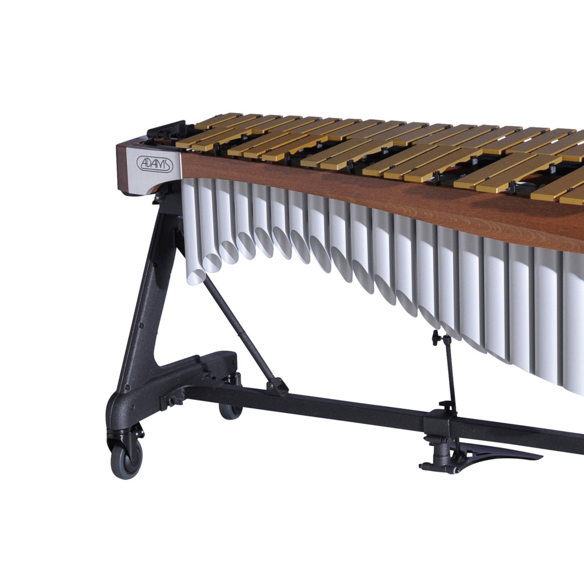 Adams Alpha Series 4.0 Octave Vibraphone, Gold Bars, w/Motor and Apex Frame Walnut Rails, Titanium Silver Resonators ADM-VAWA40G/9T5