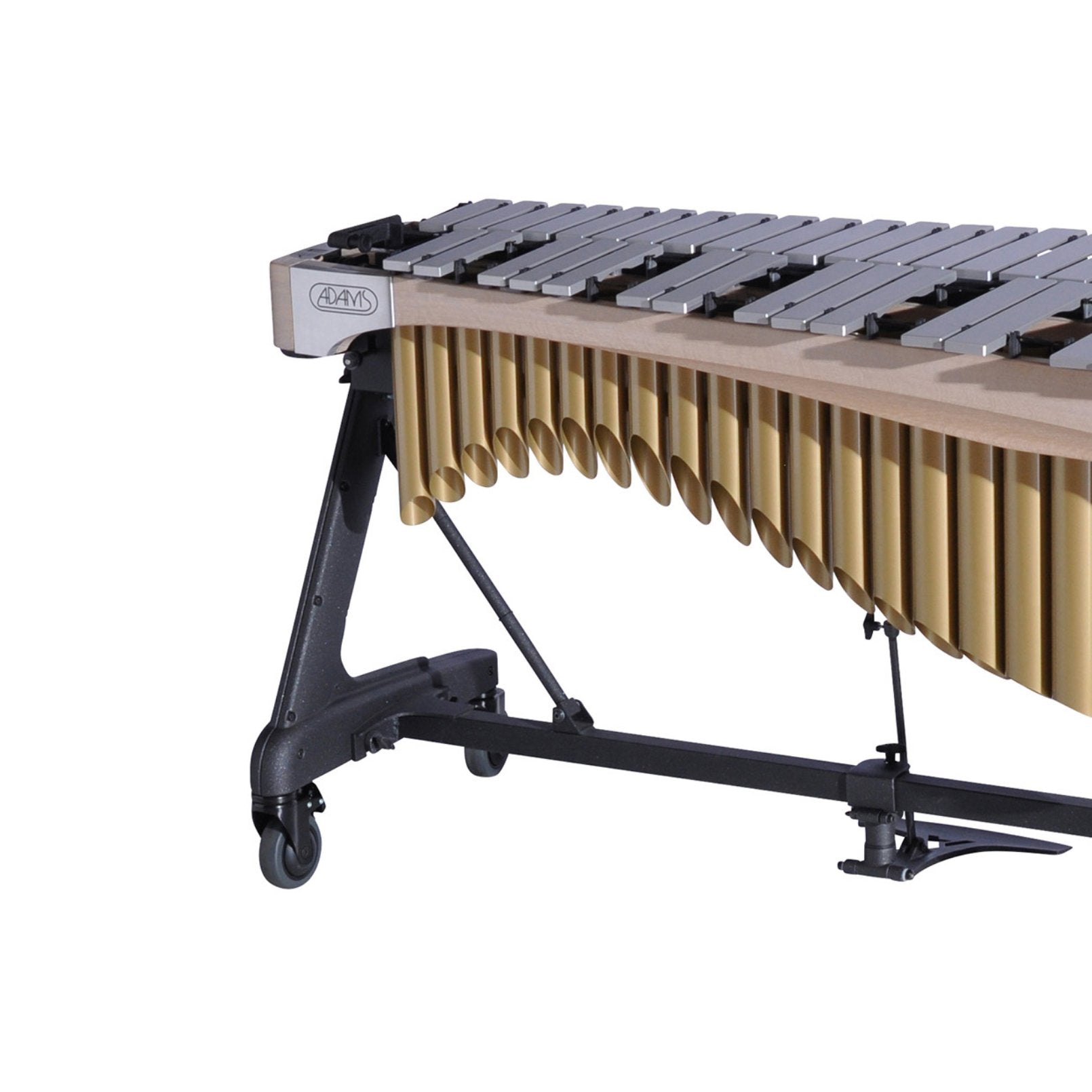 Adams Alpha Series 4.0 Octave Vibraphone, Silver Bars, w/Motor and Apex Frame White Wash Rails, Gold Resonators ADM-VAWA40S/9W3