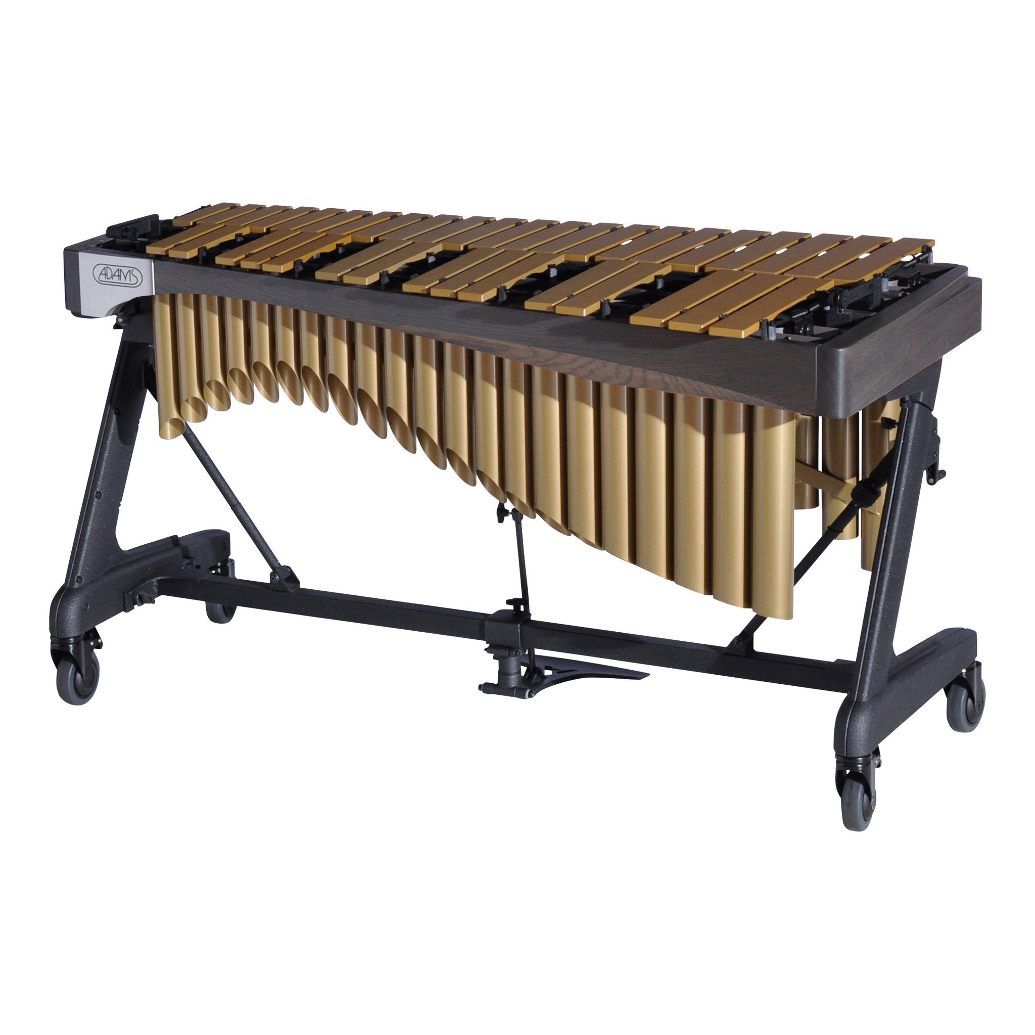 Adams Alpha Vibraphona with Gold Bars, Gold Resonators, and Graphite Rails Audience Side