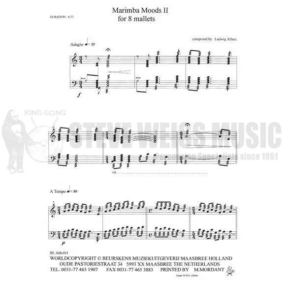 Albert-Marimba Moods II-M (8 mallets)
