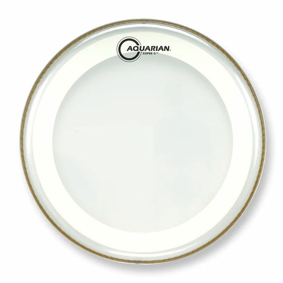 10" Aquarian Super-2 Drumhead with Studio X Ring