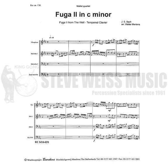 Bach-Fuga II in C (SP-4)-V/3M arr. Mertens