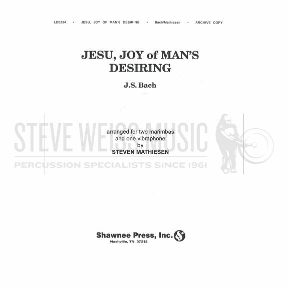 Bach-Jesu, Joy of Man's Desiring (SP)-Mathiesen-2M/V