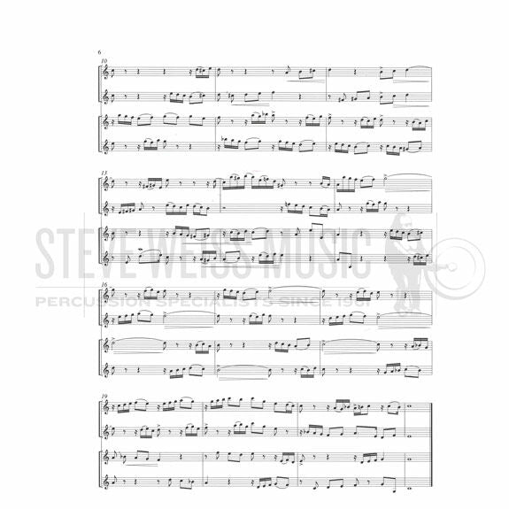 Bach-Three Inventions (BWV 772/777/779) (SP)-M/V/2FL or 4 mall.