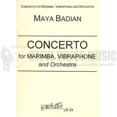 Badian-Concerto for Marimba, Vibraphone and Orch. (Full score)-V/M/Orch.