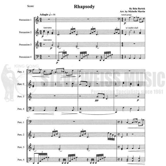 Bartok-Rhapsody arr. Martin (SP)-Tuned gongs/5T/P