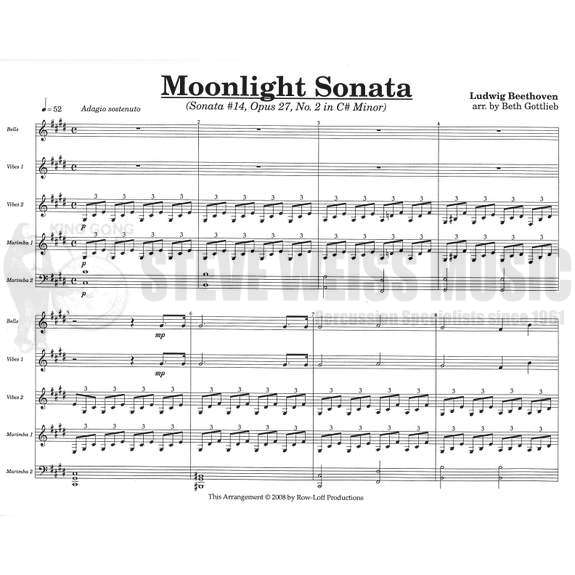 Beethoven-Moonlight Sonata arr. Gottlieb (SP)-B/2V/2M