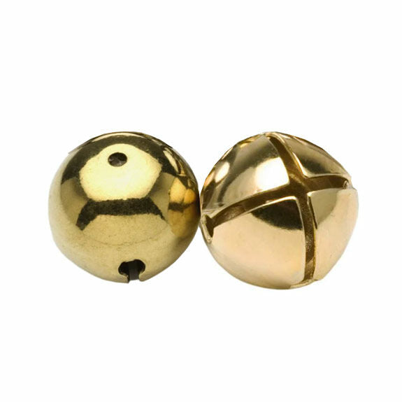 1.5" Bevin Bells Brass Sleigh Bell - Hole (No Loop)