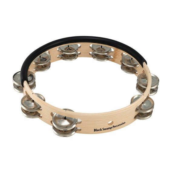 Black Swamp 10" Session Plus Headless Tambourine - Double Row, German Silver jingles