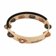 Black Swamp 10" Session Plus Headless Tambourine - Single Row, Chromium 25/Phosphor Bronze jingles