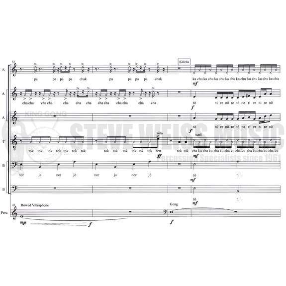 Blume-Sprachlos (Score ONLY)-V/Cro./P/Chorus