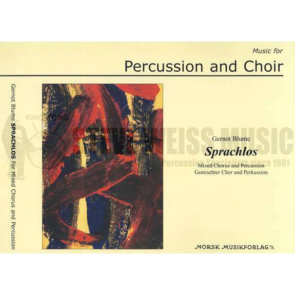 Blume-Sprachlos (Score ONLY)-V/Cro./P/Chorus