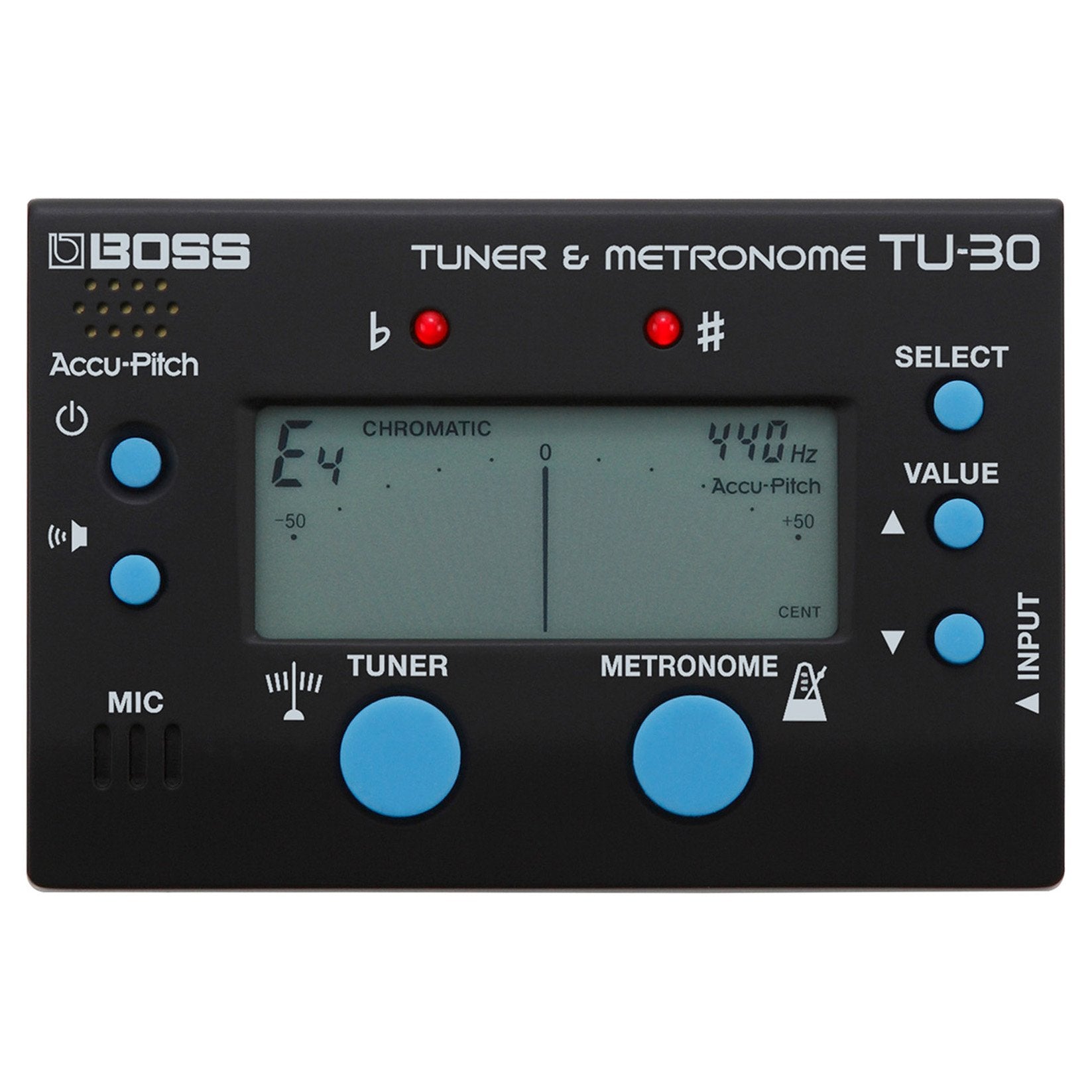 Boss TU30 Tuner and Metronome Tuning Function