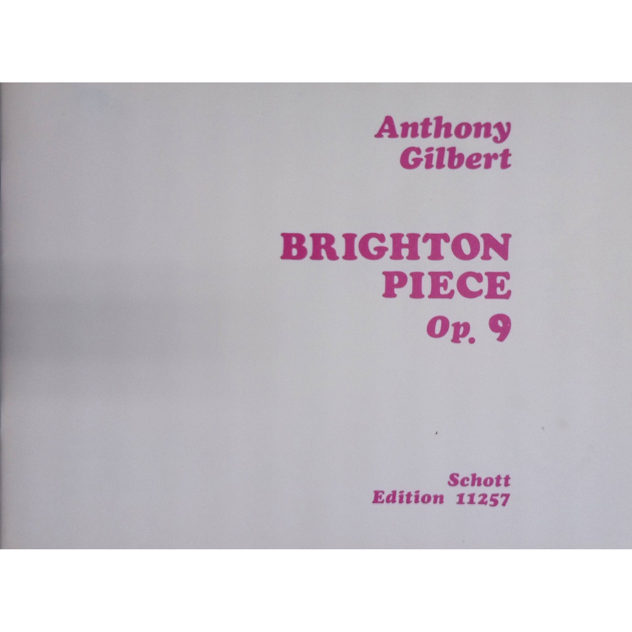 Brighton Piece by Anthony Gilbert