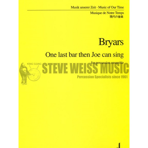 Bryars-One last bar then Joe can sing (SP)-Cro./Song Bells/V/2M/