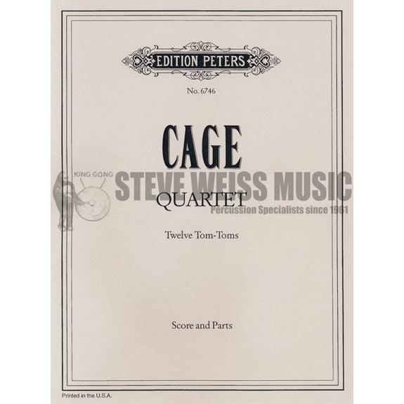 Cage-She is Asleep, Quartet for Tom Toms (SP)