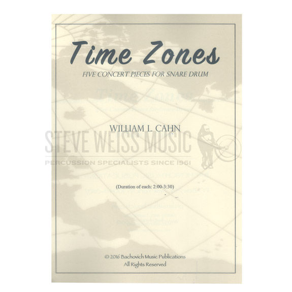 Cahn-Time Zones-Five Concert Pieces for Snare Drum-SD