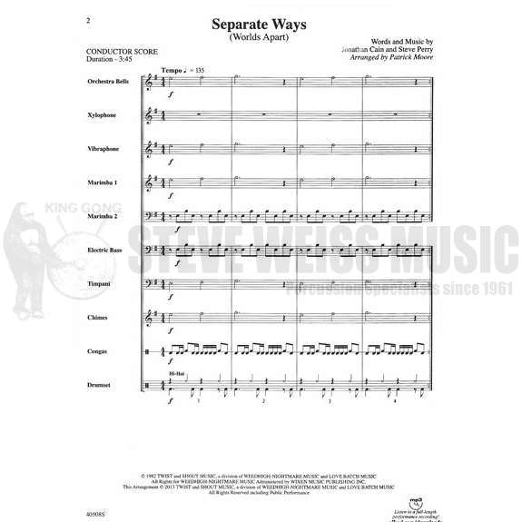 Cain/Perry-Separate Ways arr. Moore (SP)-B/V/C/X/2M/4T/P/ BG