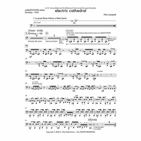 Campbell, M.-Electric Cathedral (solo version w/track)-MalletSTATION/prerecorded playback