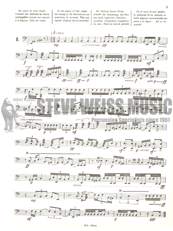 Chauviere-Twelve Studies for Kettledrums