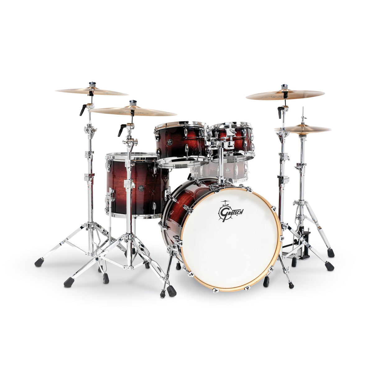 Cherry Burst - Gretsch Renown 4 Piece Maple Shell Pack - 22" bass Drum rn2-e8246-cb