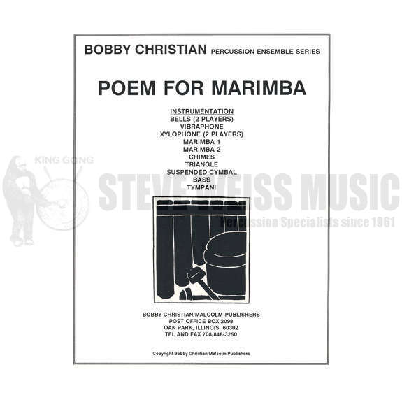 Christian-Poem for Marimba(SP)-2B/V/2X/2M/C/4T/P