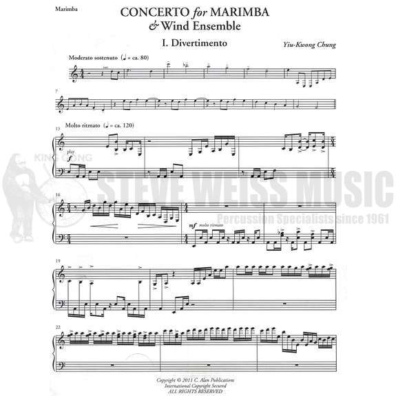 Chung-Concerto for Marimba & Wind Ens. (SP)-Solo M/ Wind Ens. OS