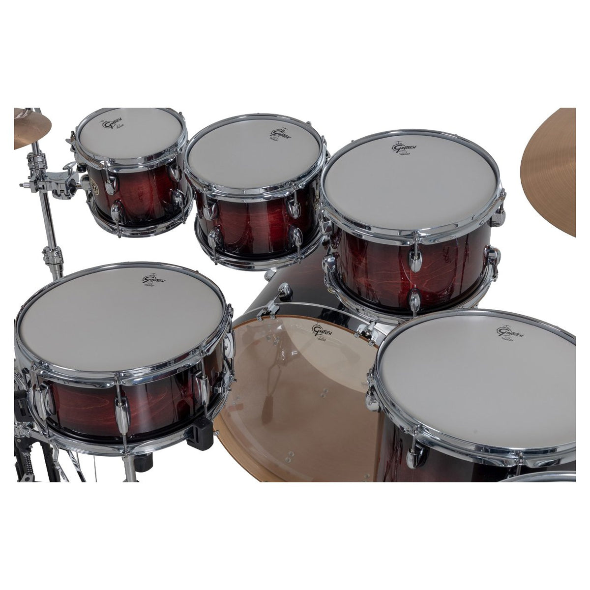 CM2-E627-DCB Gretsch Catalina Maple 7pc Players view with Gretsch Remo heads