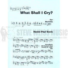 Davis-What Shall I Cry?-M