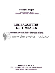 Dupin-Les Baguettes de Timbales (French Text)