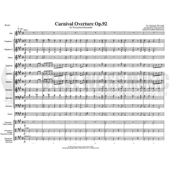 Dvorak-Carnival Overture Op. 92 arr. Rosener (SP)-B/2V/C/X/5M/4T/P