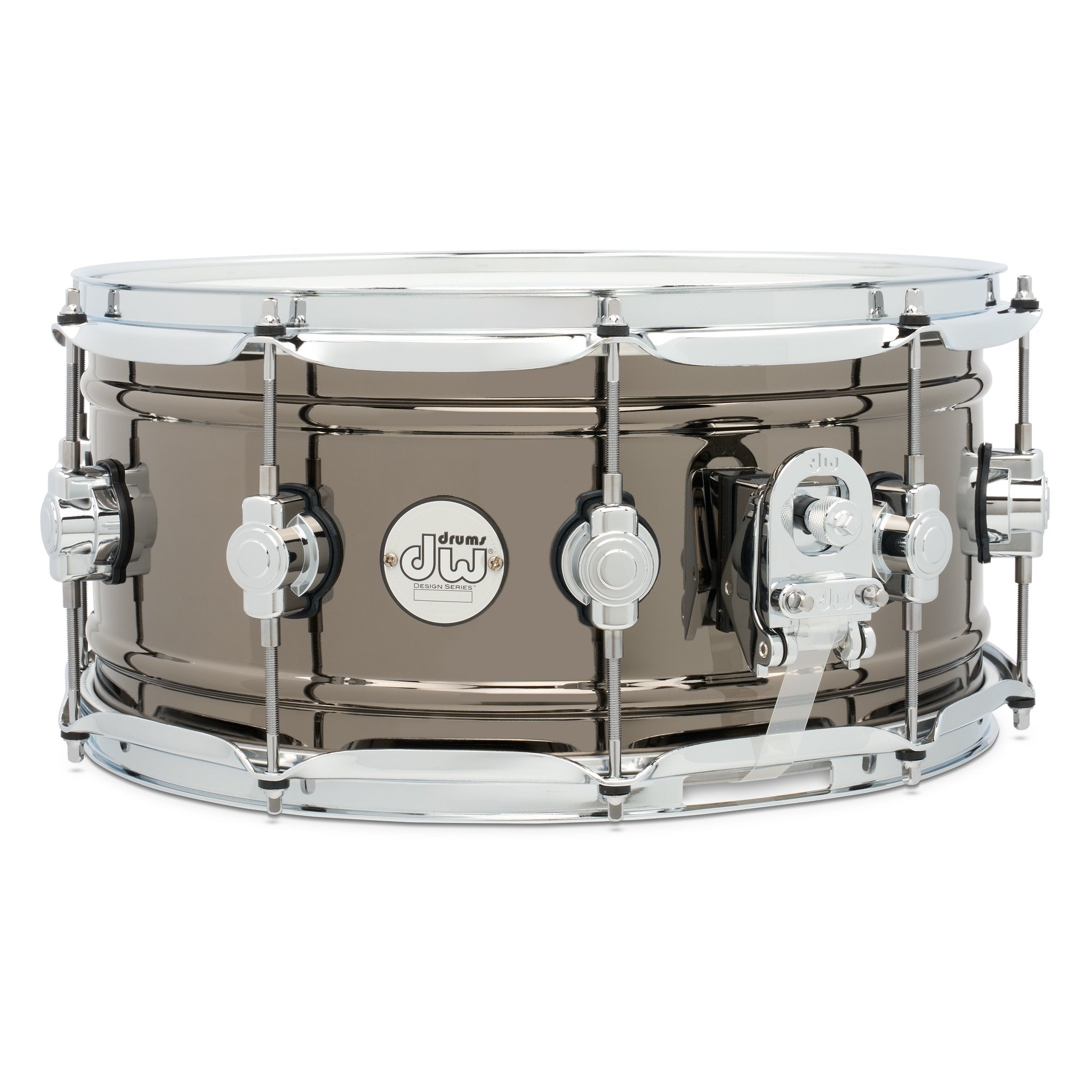 DW Design Series Black Nickel Over Brass Snare Drum - 14x6.5 - Image 2