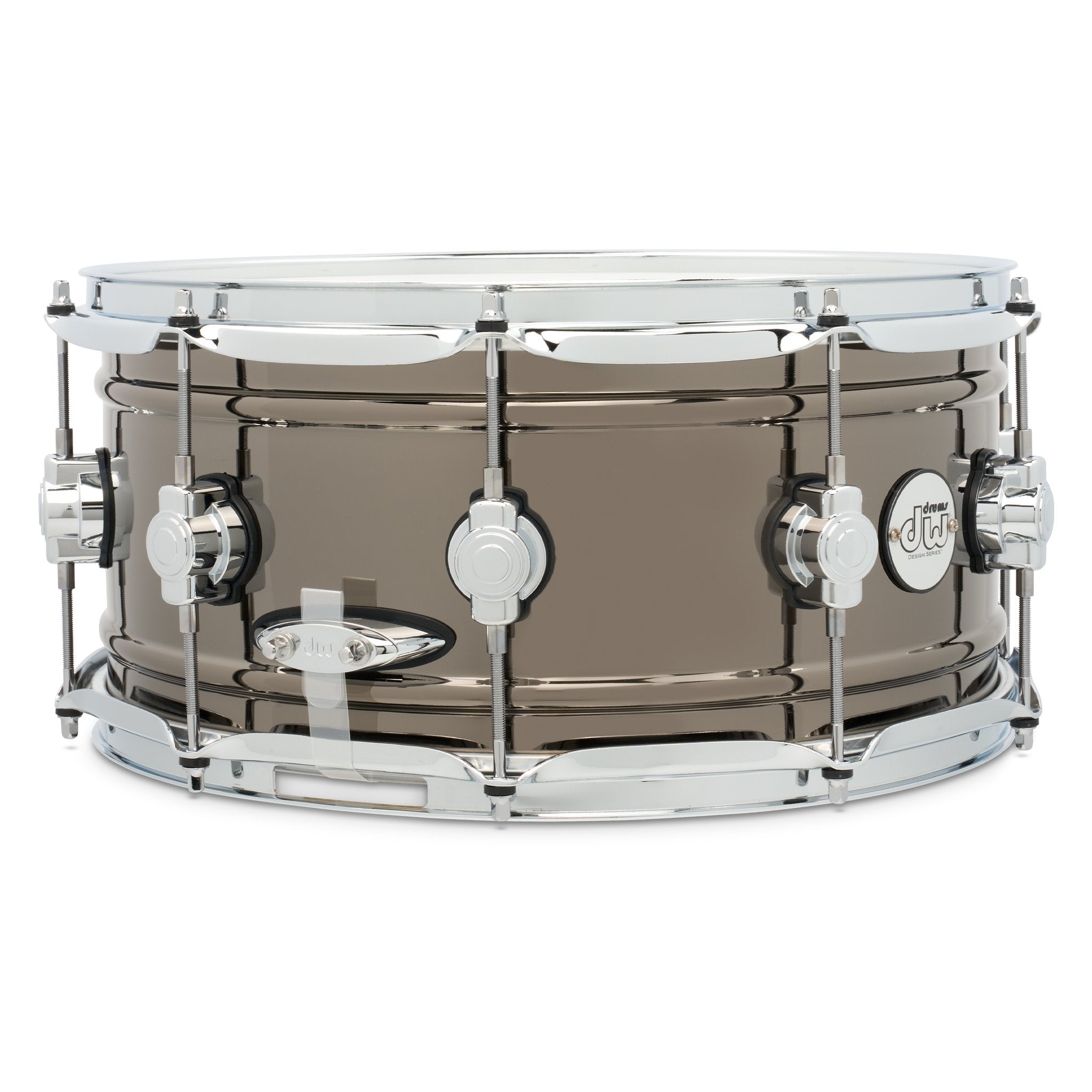 DW Design Series Black Nickel Over Brass Snare Drum - 14x6.5 - Image 3
