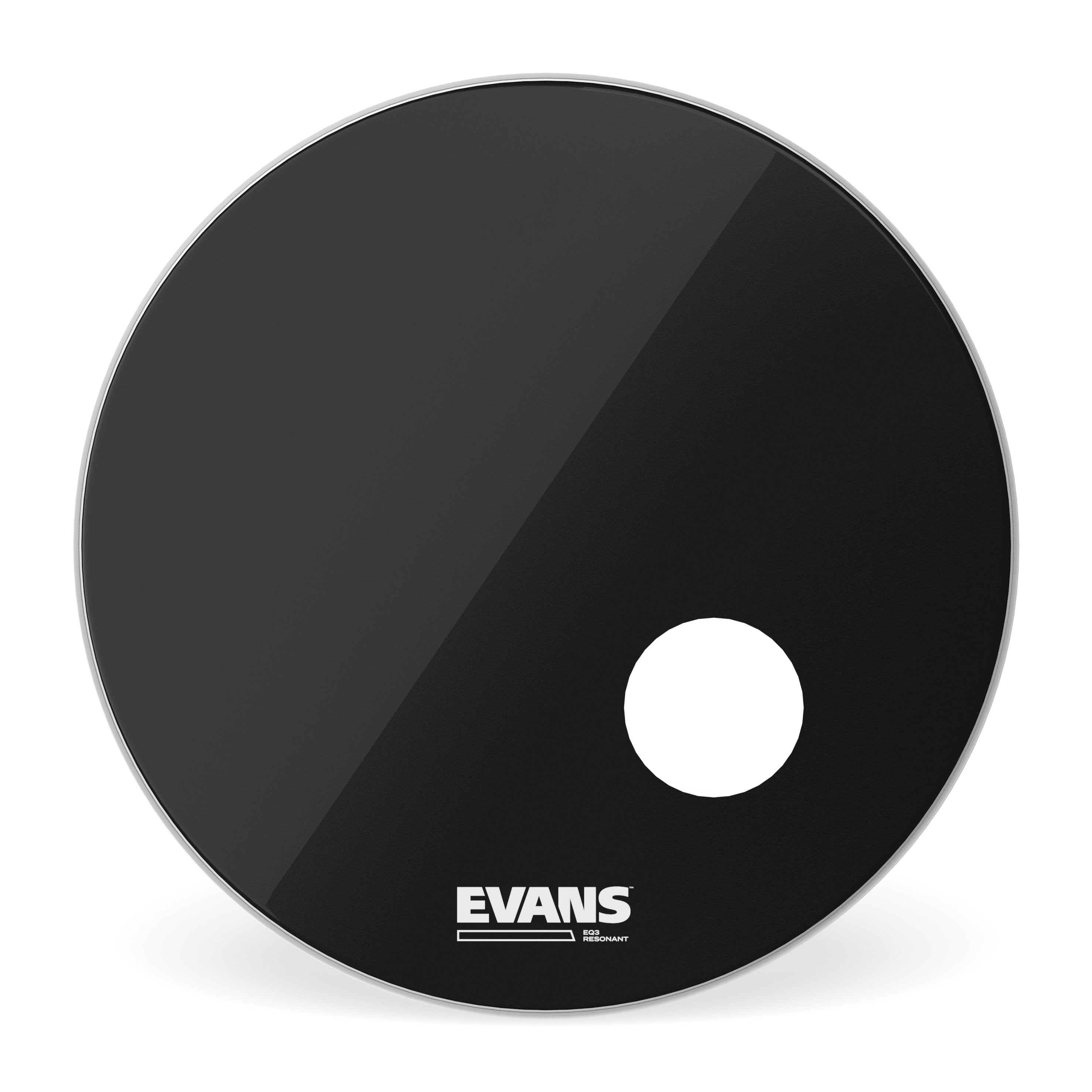 Evans EQ3 Black Resonant Bass Drumhead - 18" - Image 1