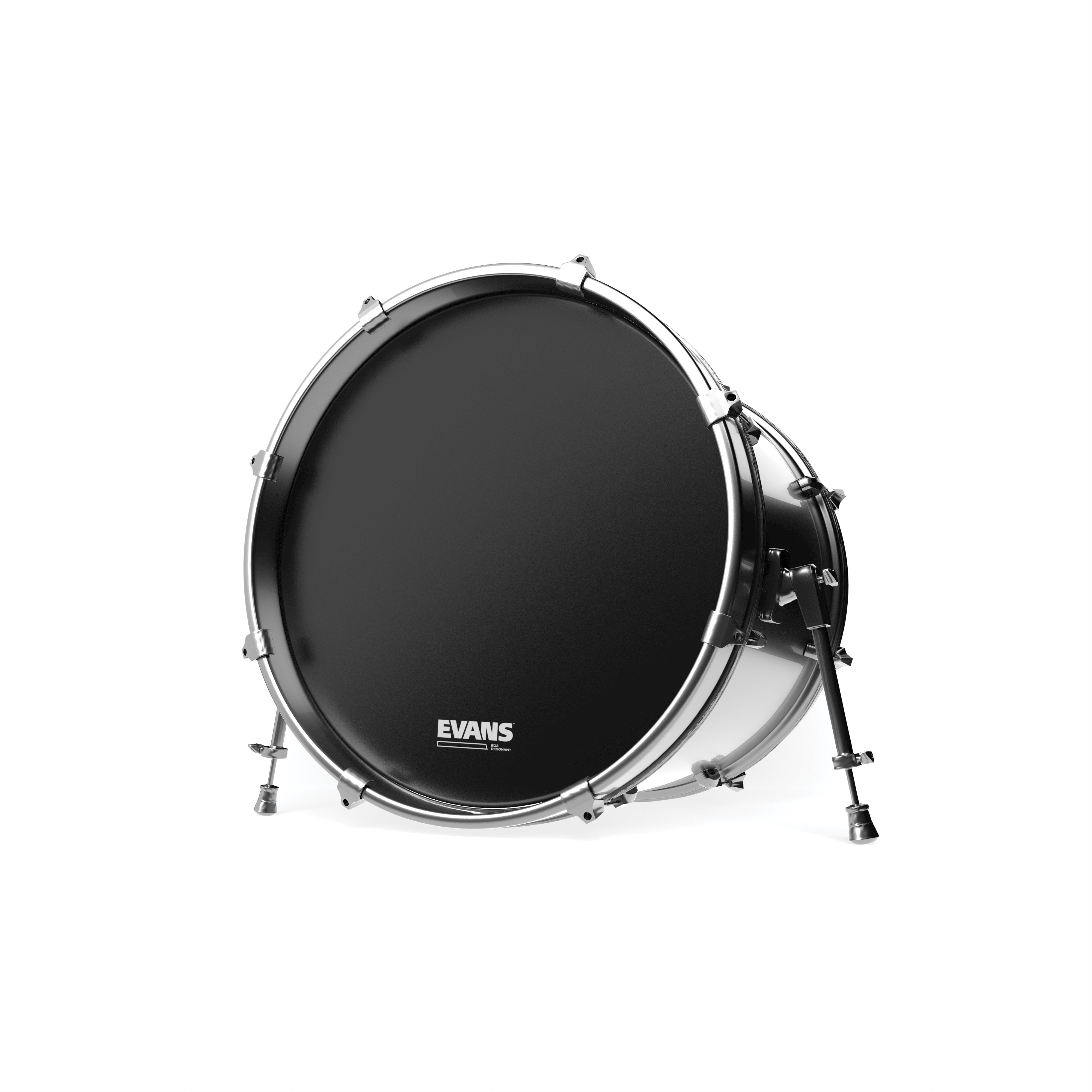 Evans EQ3 Black Resonant Bass Drumhead - 18" - Image 4