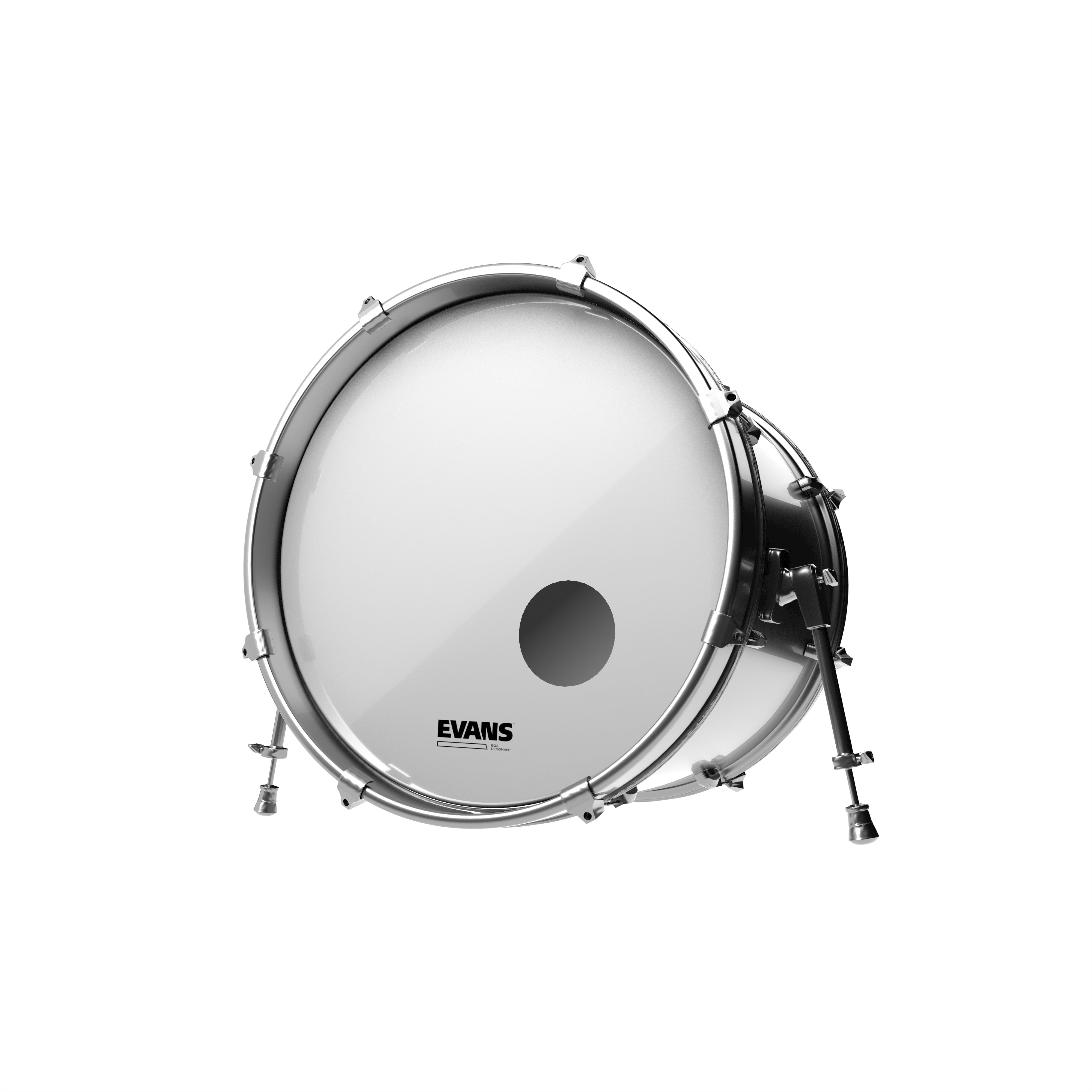 Evans EQ3 Smooth White Resonant Bass Drumhead - 18" - Image 2