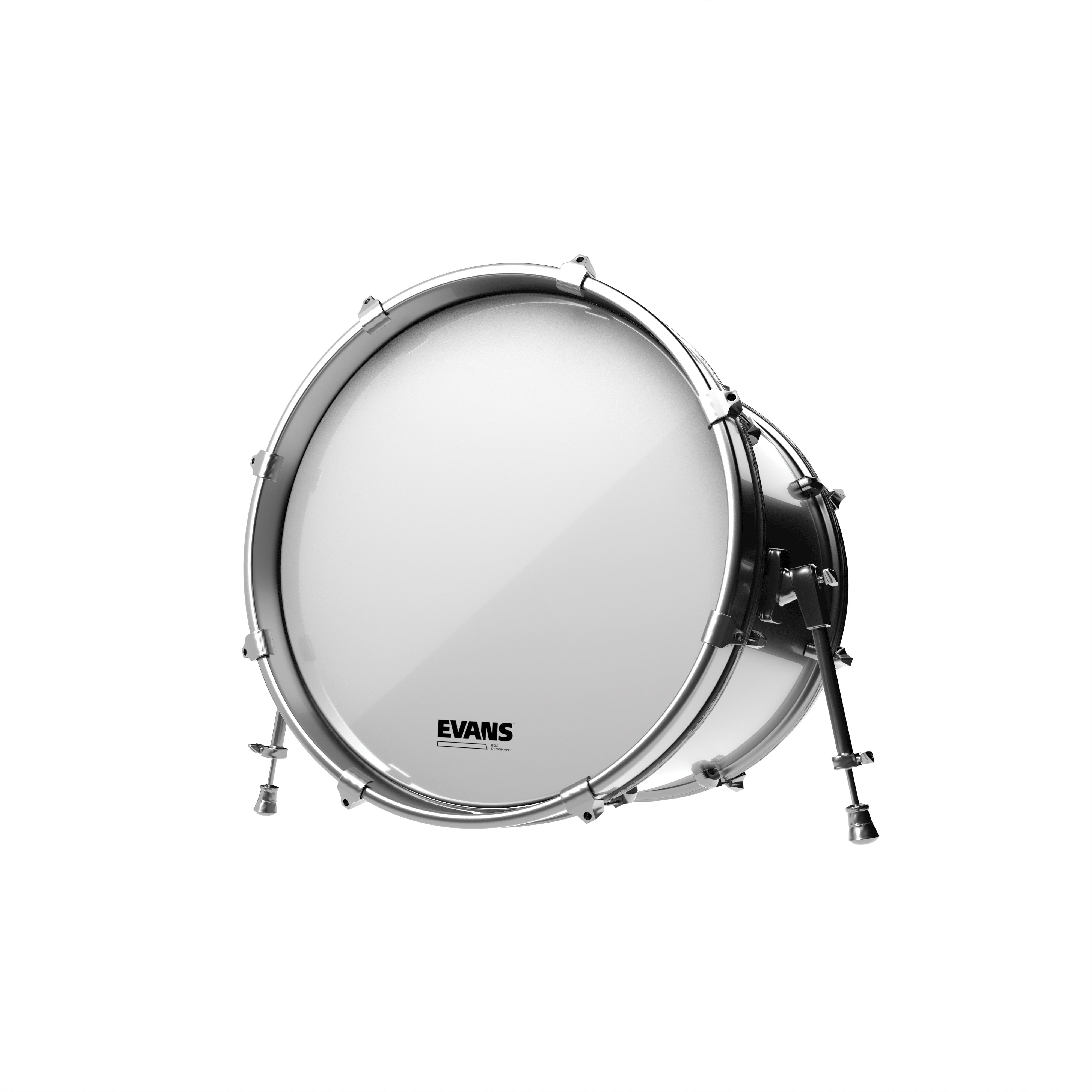Evans EQ3 Smooth White Resonant Bass Drumhead - 22" - Image 4