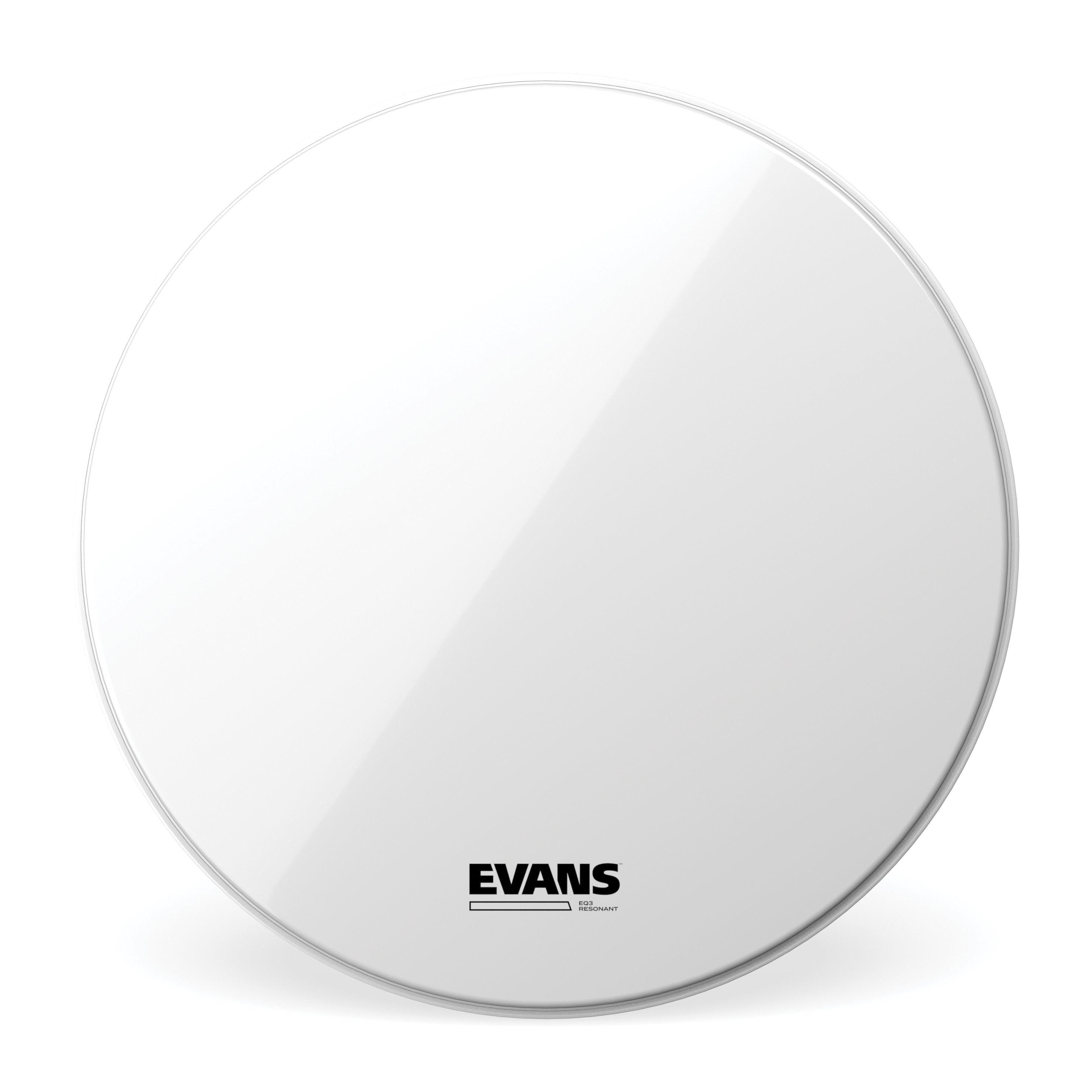 Evans EQ3 Smooth White Resonant Bass Drumhead - 22" - Image 3