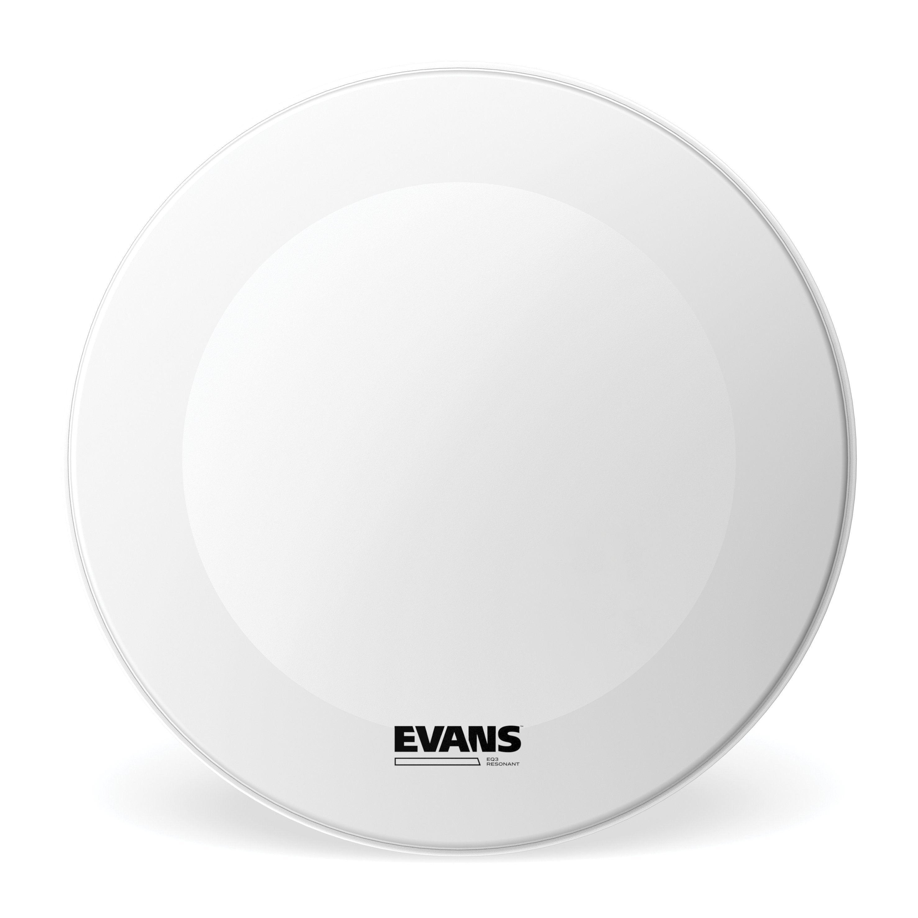 Evans EQ3 White Coated Resonant Bass Drumhead - 18" - Image 1