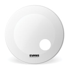 Evans EQ3 White Coated Resonant Bass Drumhead with Port - 22" - Image 1