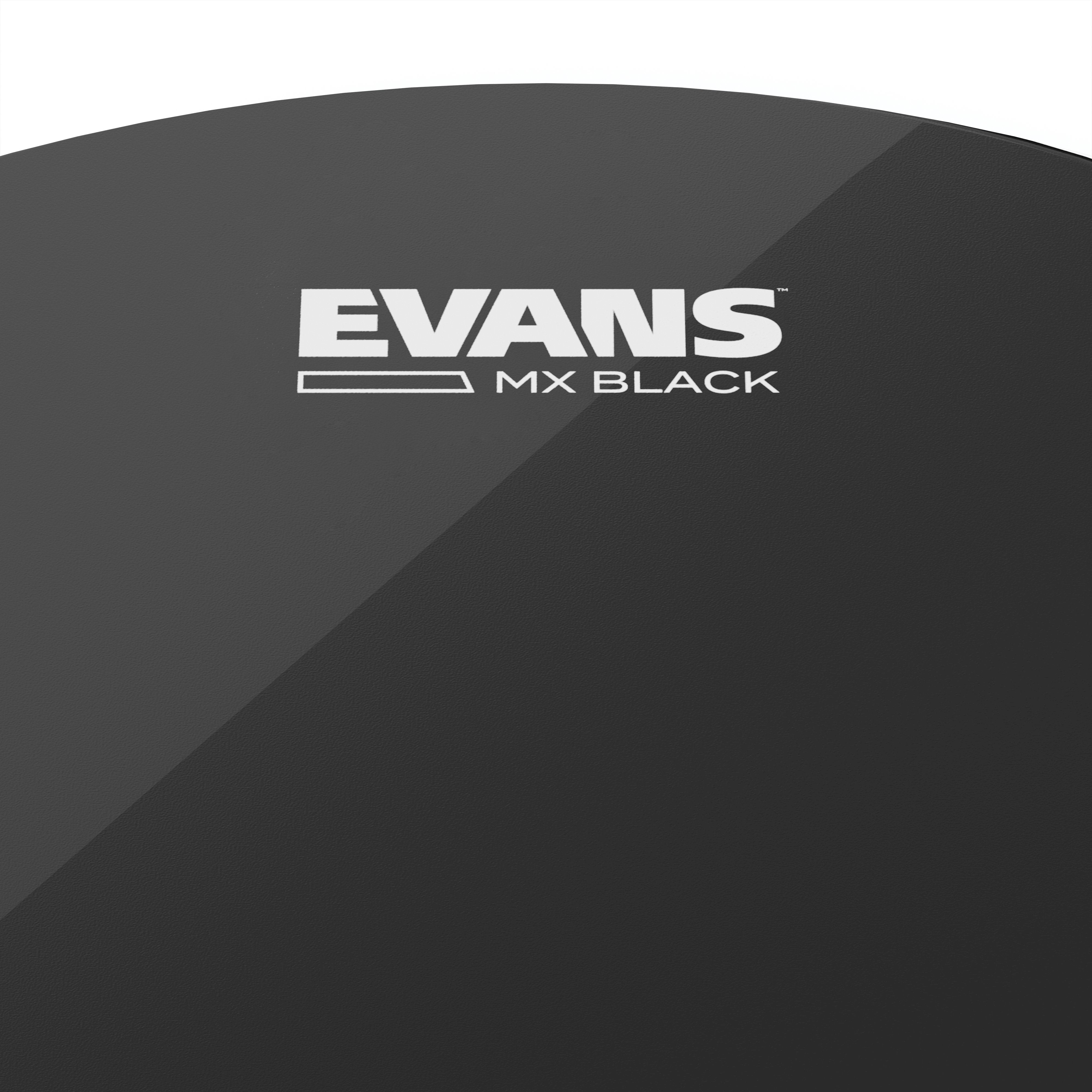 Evans MX Black Marching Tenor Drumhead - 8" - Image 2