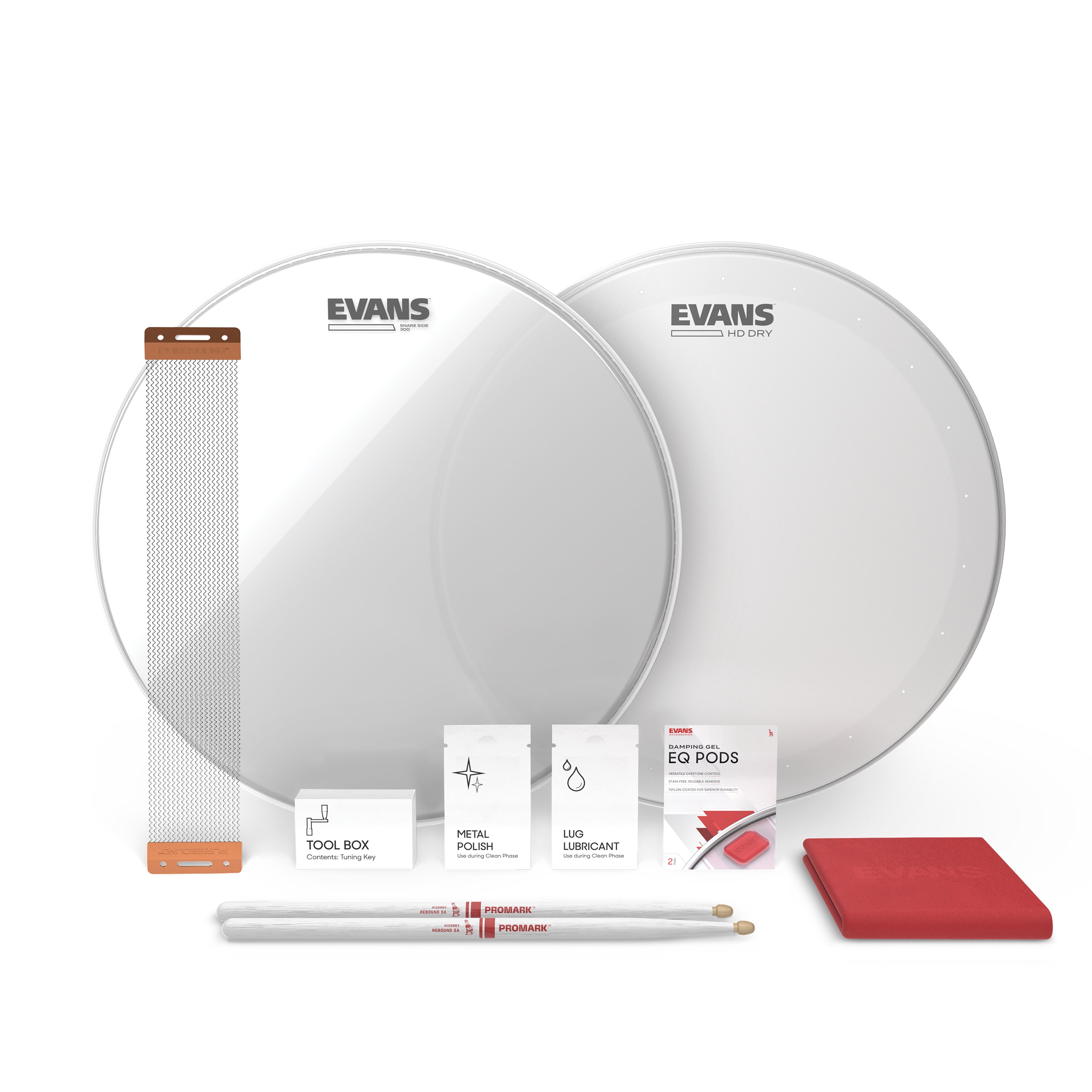 Evans Snare Drum Tune Up Kit - 13" HD Dry - Image 1